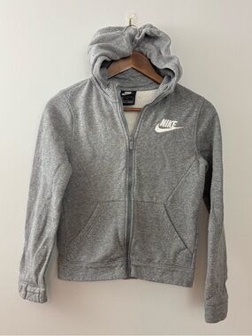 Nike Gray Full-Zip Hoodie Jacket nike kids youth M
